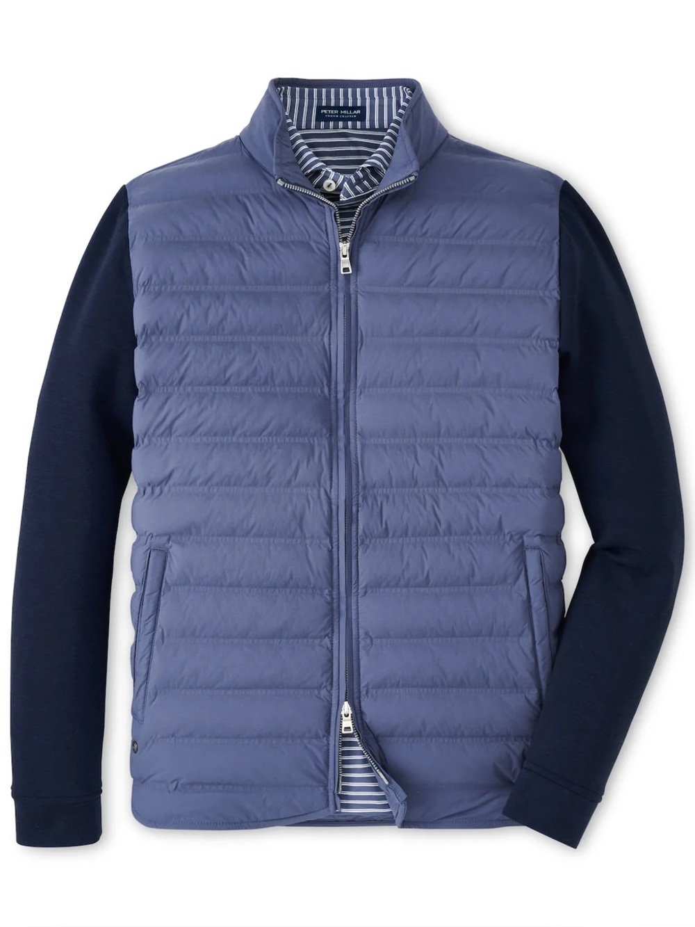 NWT Peter Millar Winsome Hybrid Cardigan: Nebula Blue (XL)
